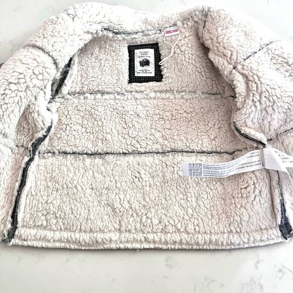 Zara boys gray polar fleece wool blend coat fall spring jacket size 9-12 months - Picture 7 of 8